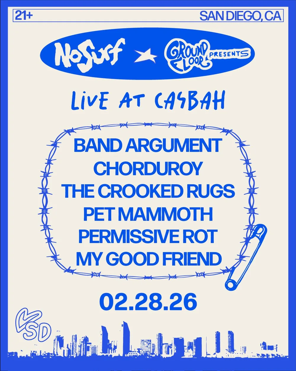 NoSurf x Ground Floor live at Casbah flyer